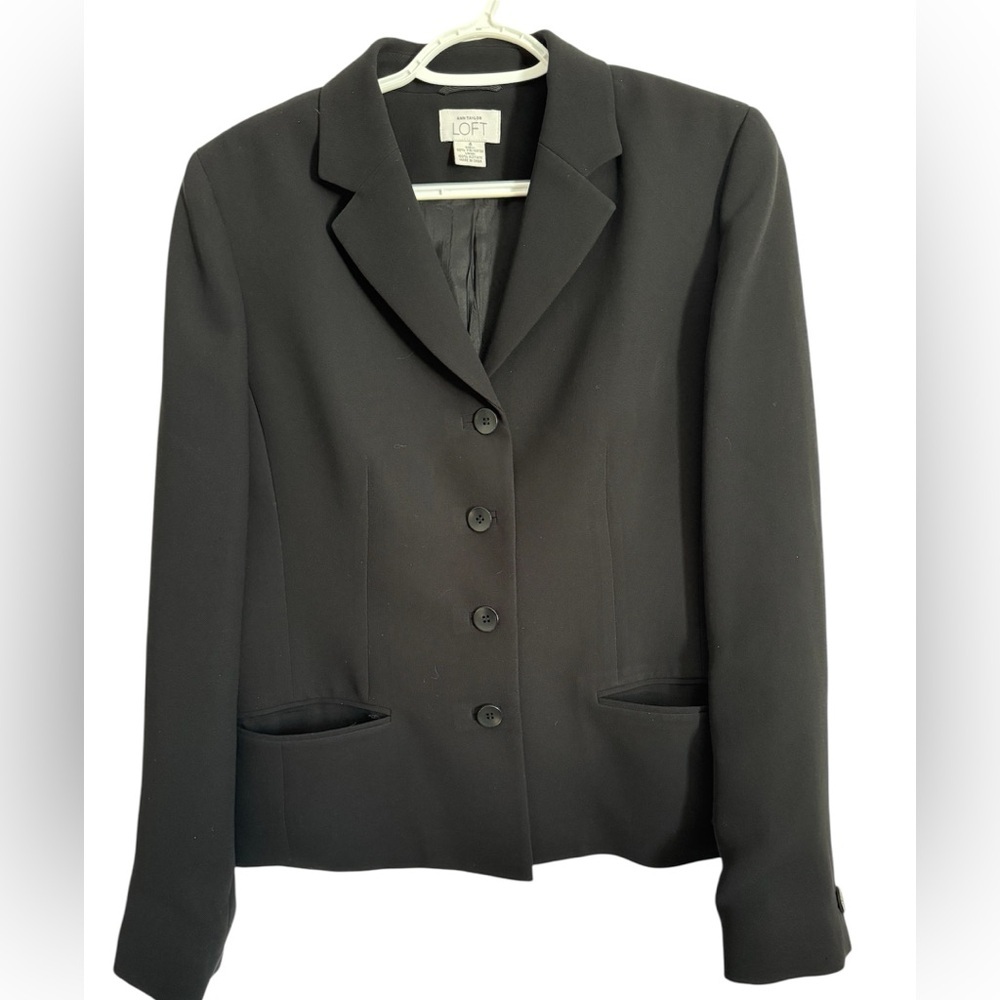LOFT Classic Black Suit Jacket - Picture 1 of 7